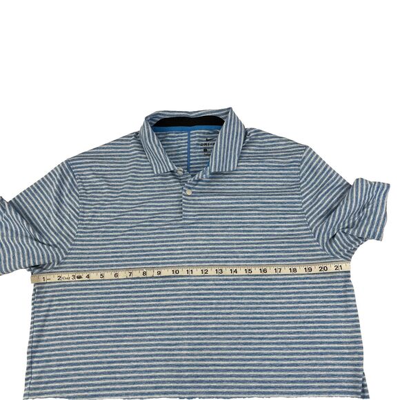 Mens Nike Dri-Fit Tiger Woods Golf Short Sleeve Polo Shirt Size Medium Striped - Picture 3 of 7